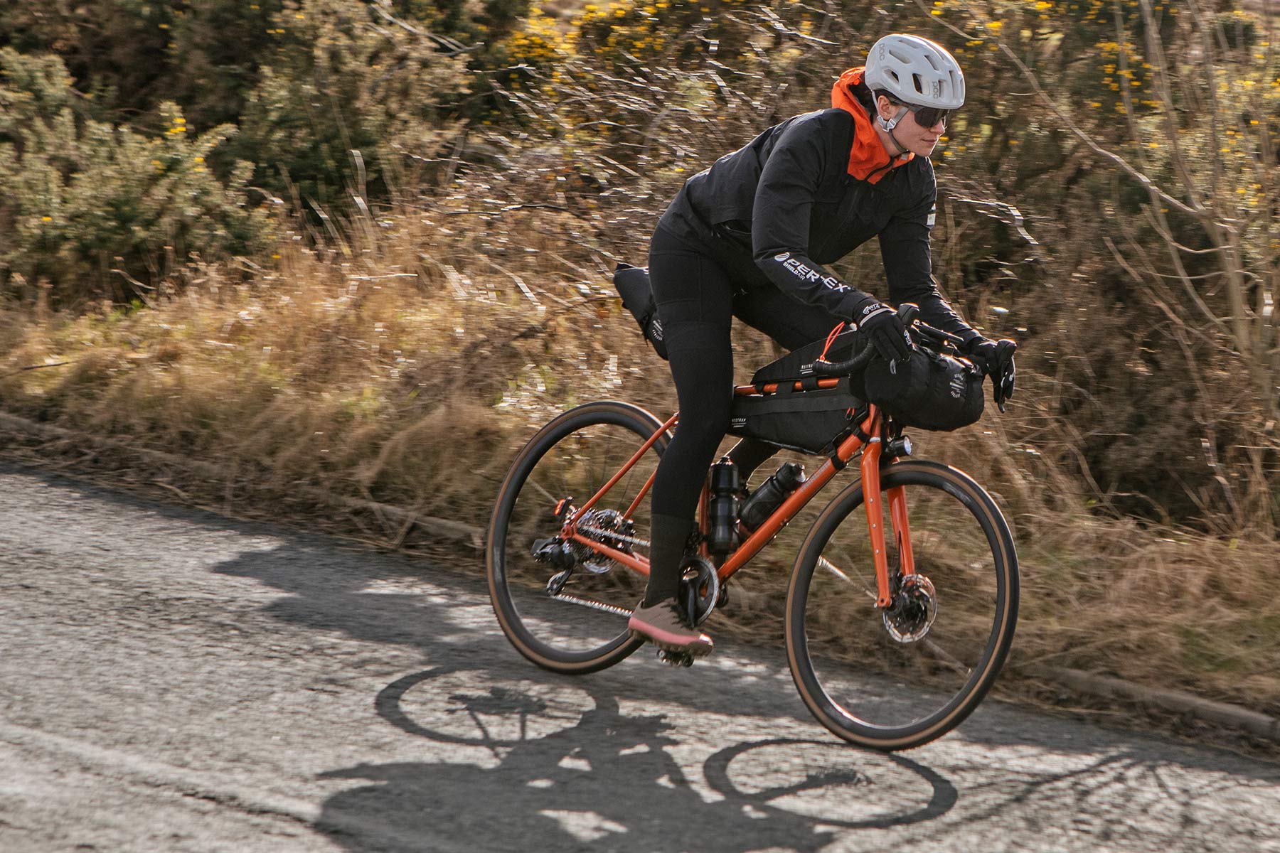 Restrap Adventure Race bikepacking bags, fast road touring