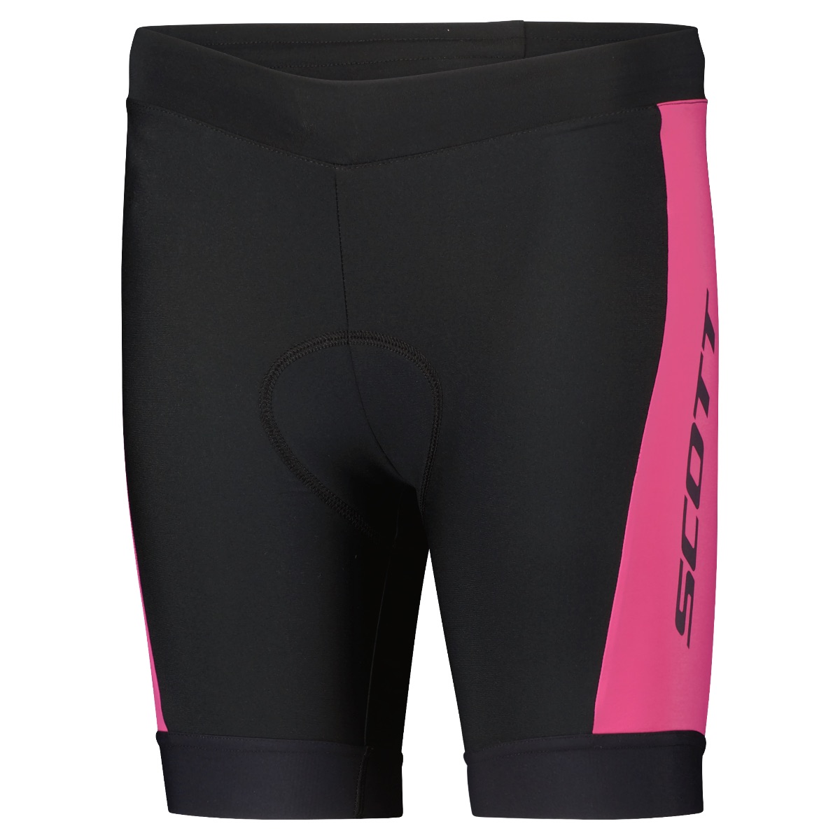 Kids black and pink bike shorts
