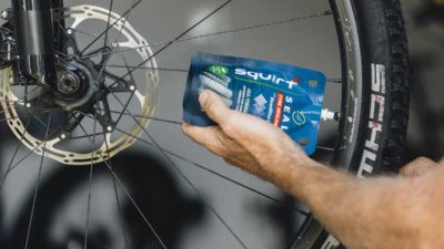 Squirt Cycling Products squeezes out a new Easyfill tire sealant pouch
