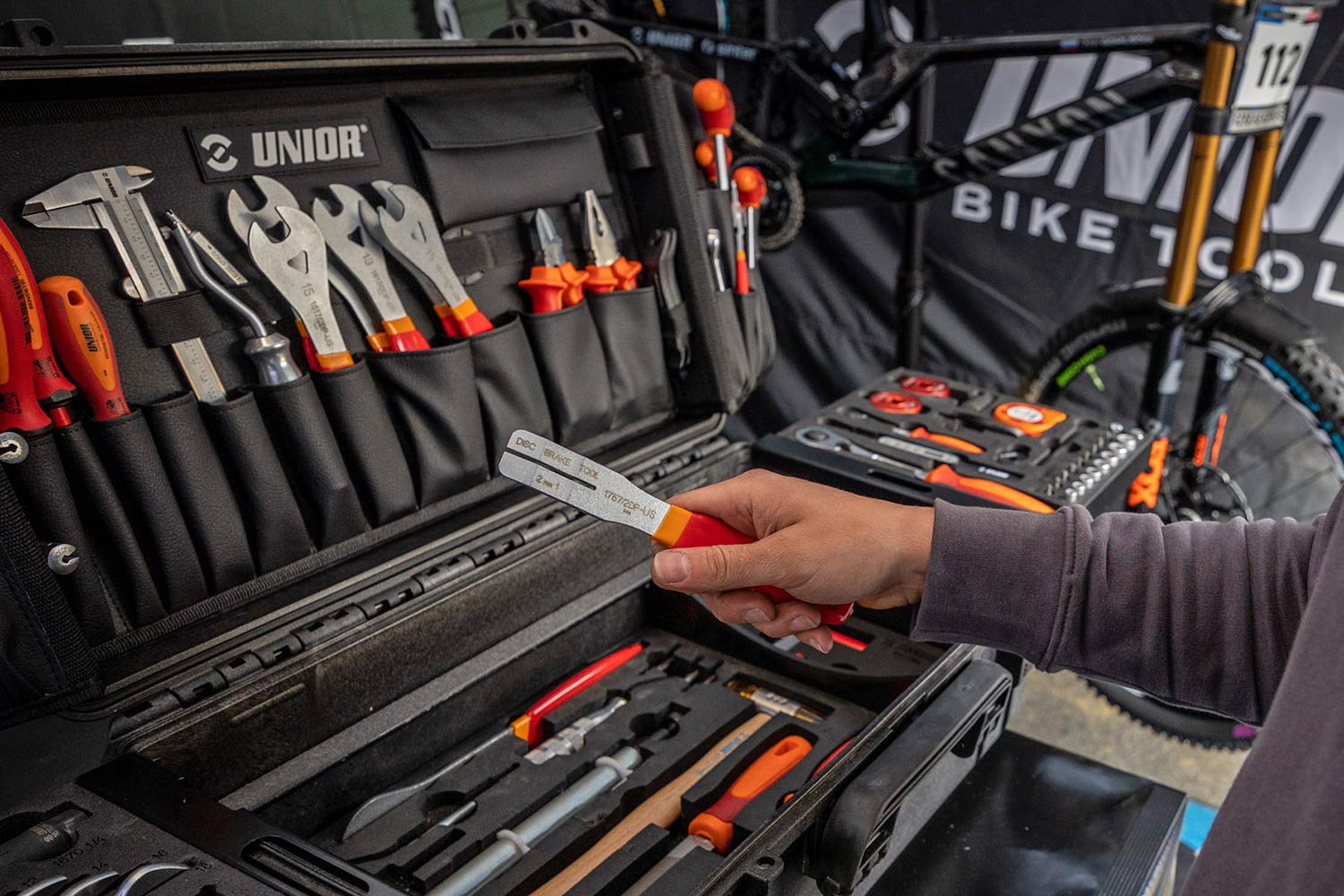 Unior bike tools Master Kit for pro cycling mechanics, World Cup MTB race mechanic