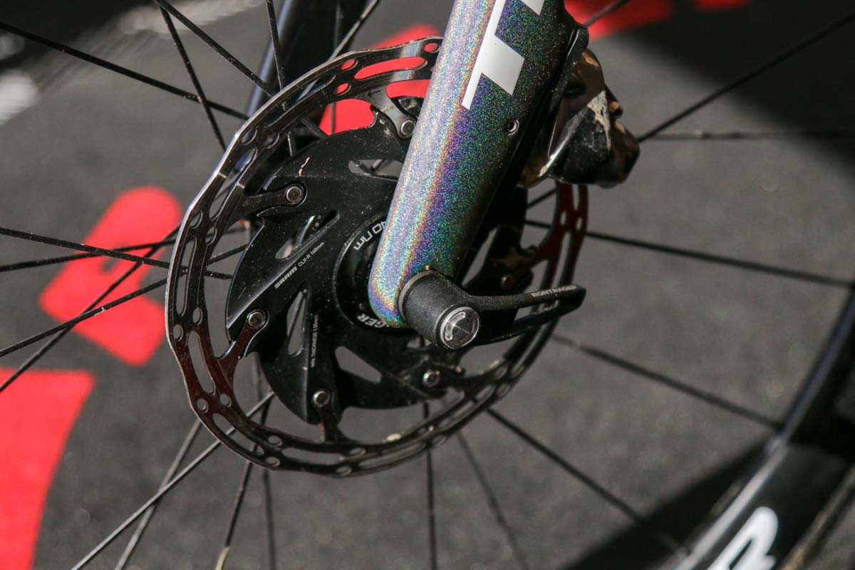 Lizzie Deignan Trek Domane SLR bike check sram disc brakes