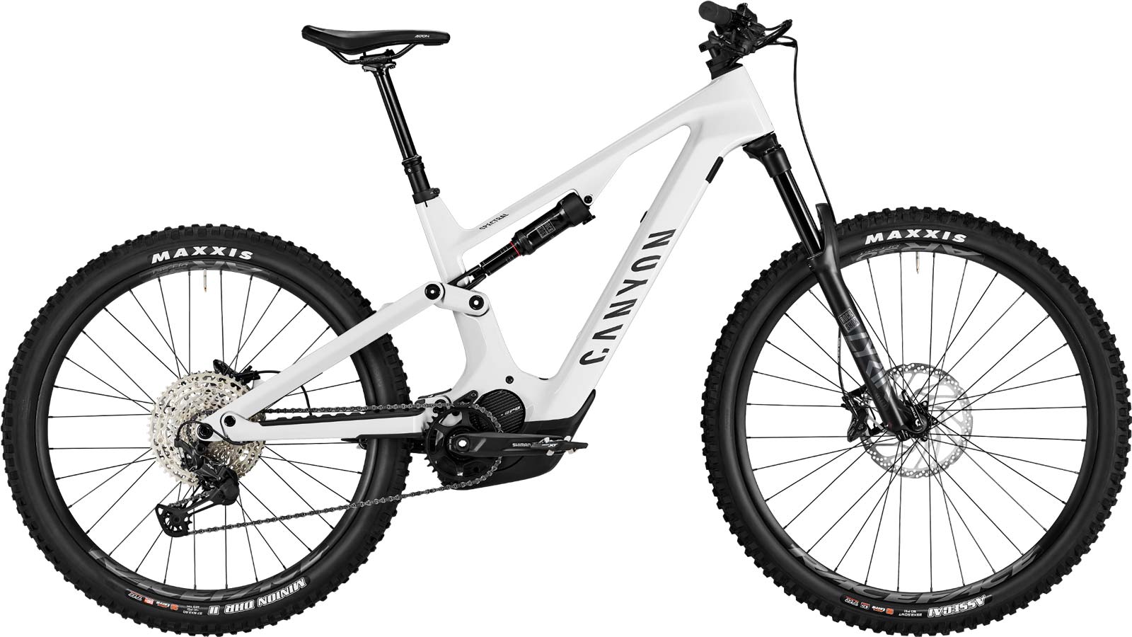2022 canyon spectral:on cf7 white emtb 155mm travel 720wh battery shimano ep8 motor