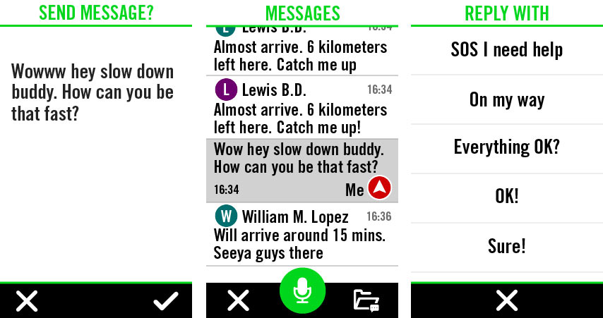 group chat with voice to text chat n the bryton s800 gps cycling computer
