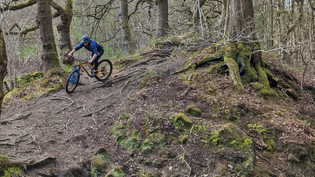 Carbon Wasp Truffle 120mm trail bike, short-travel UK-made carbon mountain bike, trail riding