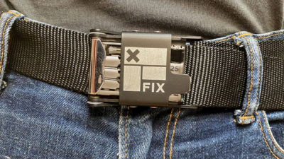 Fix Wheelie Wrench X Dynaplug tucks tubeless fixing multi-tool in your belt