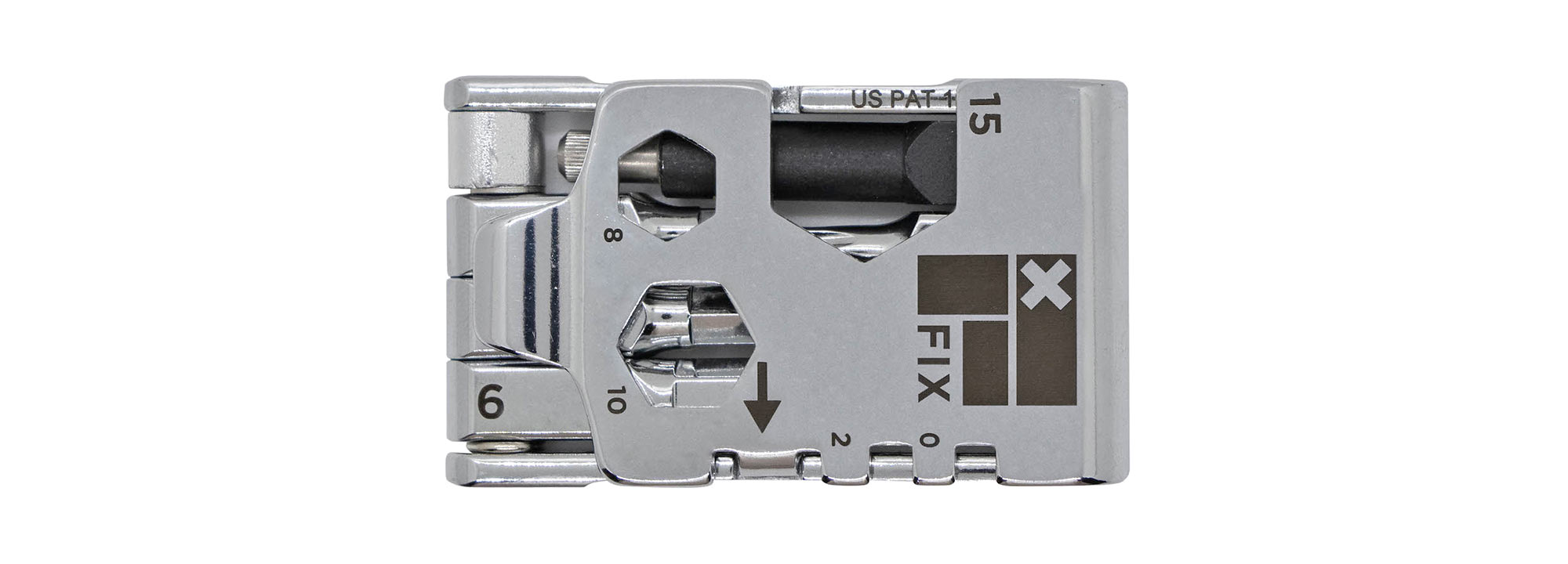 Fix Mfg Wheelie Wrench X Dynaplug, compact EDC multi-tool with tubeless tire plug, closed