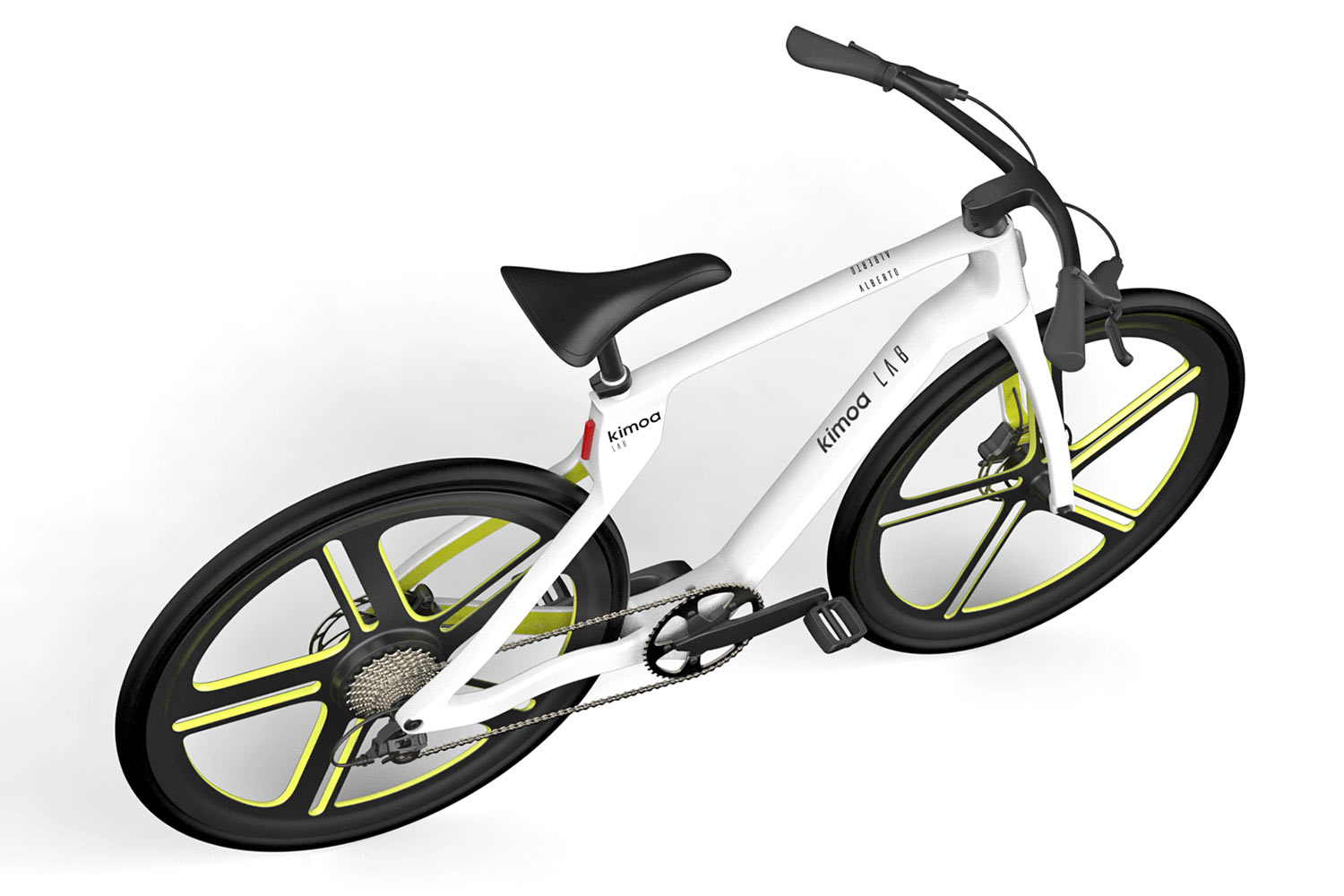 Kimoa x Arevo custom 3d-printed carbon e-bike, aangled top