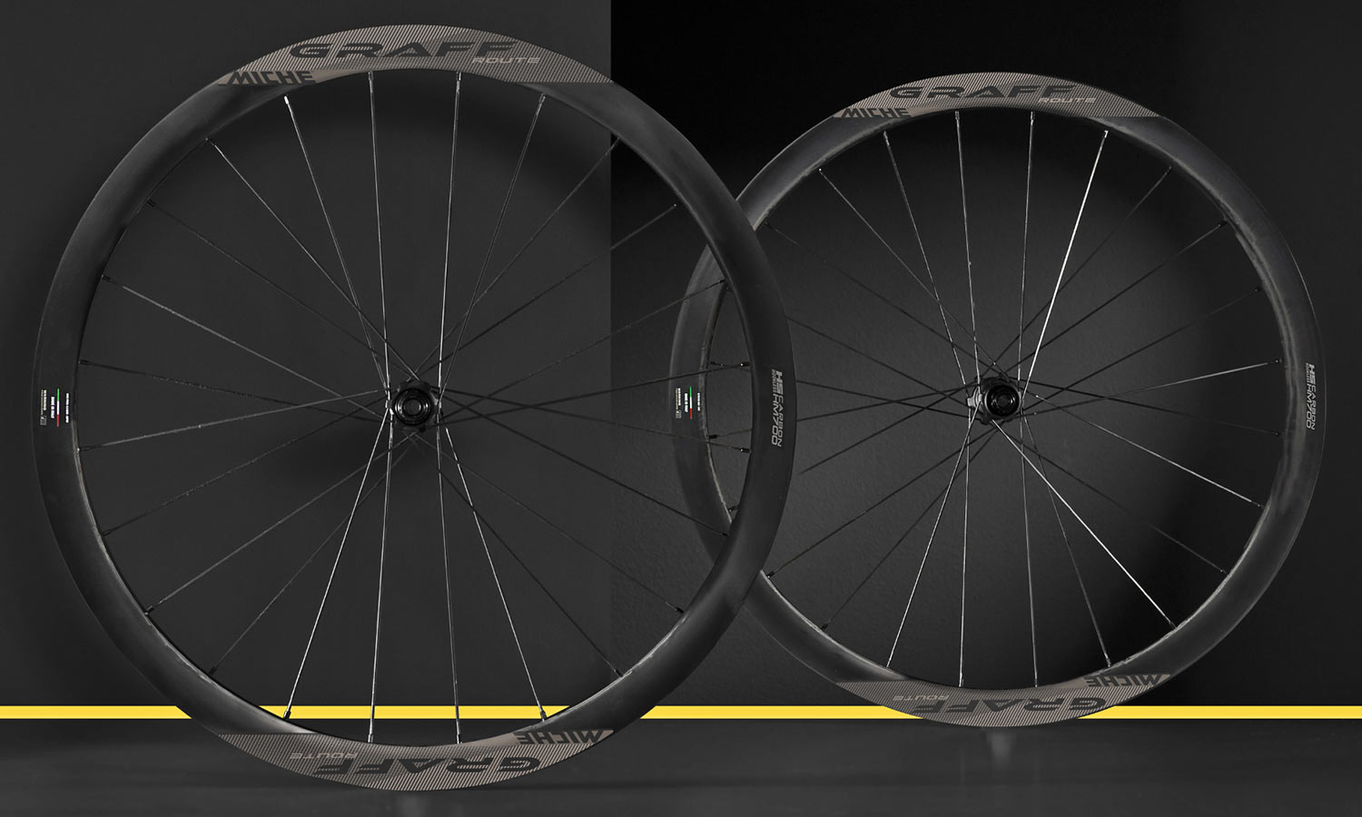Miche Graff Route aero carbon gravel wheels, pair