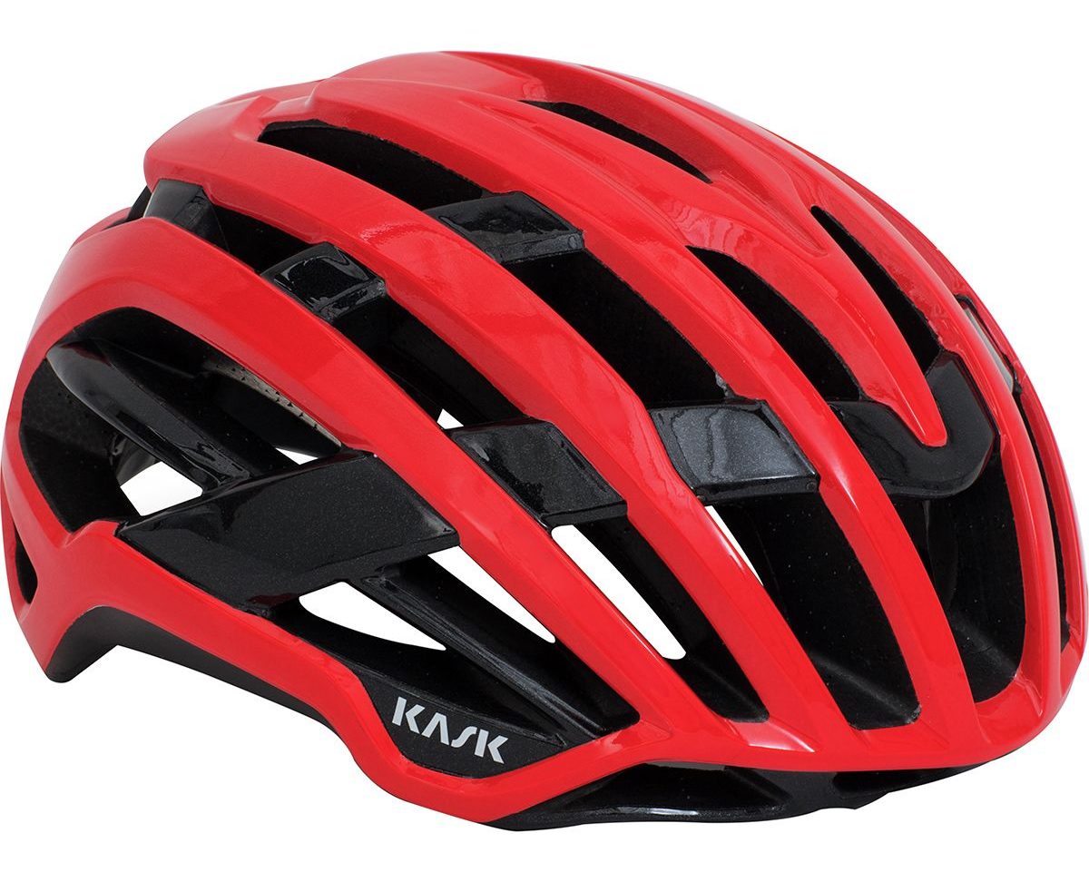 Kask Valegro helmet in red. Side view.