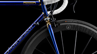 Battaglin Verona Ltd. gold-plated classic lugged steel road bike honors the Giro return to the amphitheater