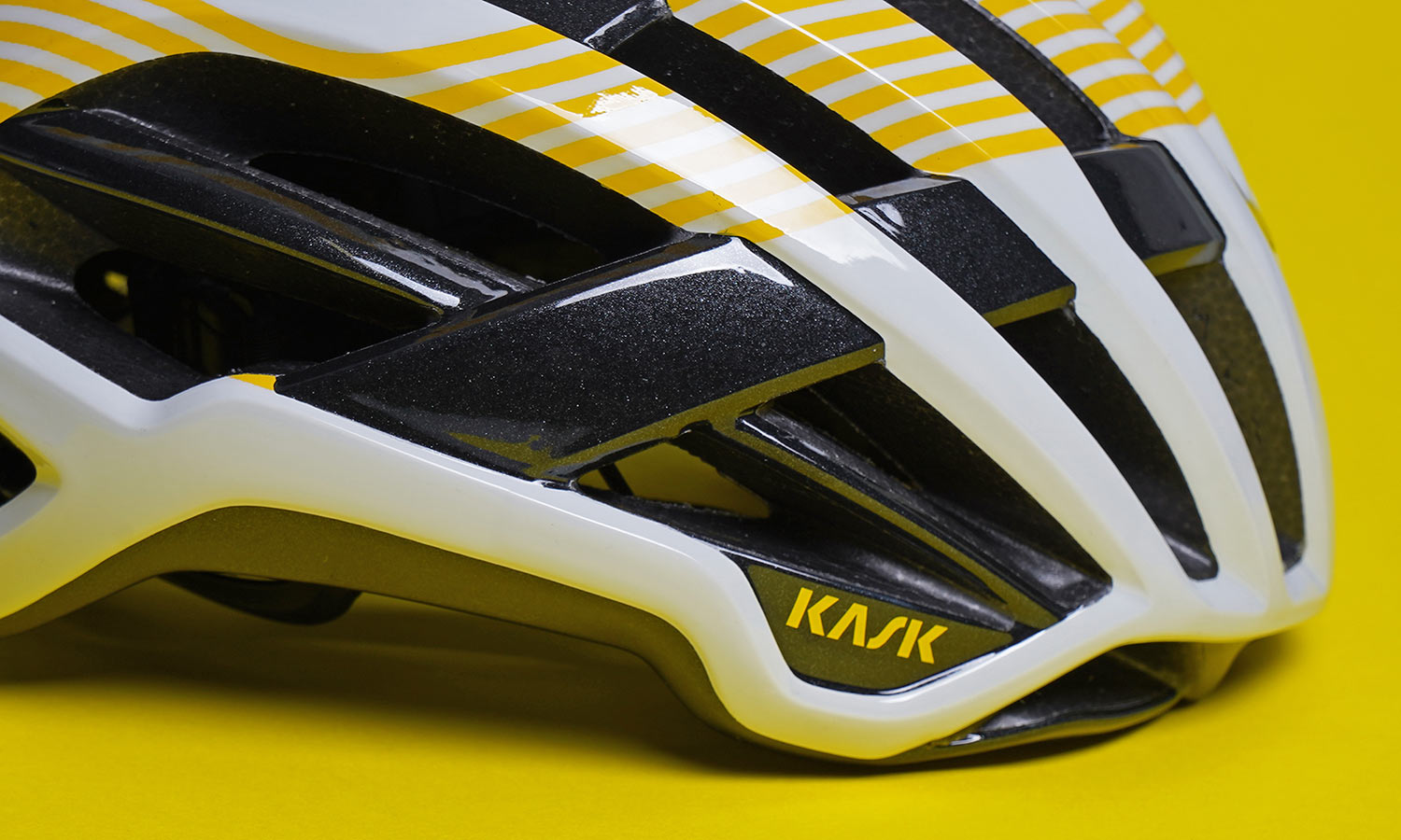 Kask Valegro Tour de France limited edition lightweight vented road bike helmet, detail