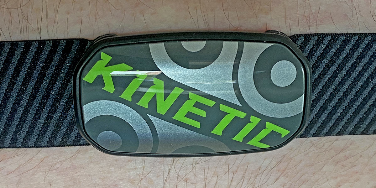 Kinetic inRide H1 lightweight affordable Bluetooth ANTplus heart rate monitor, during exercise