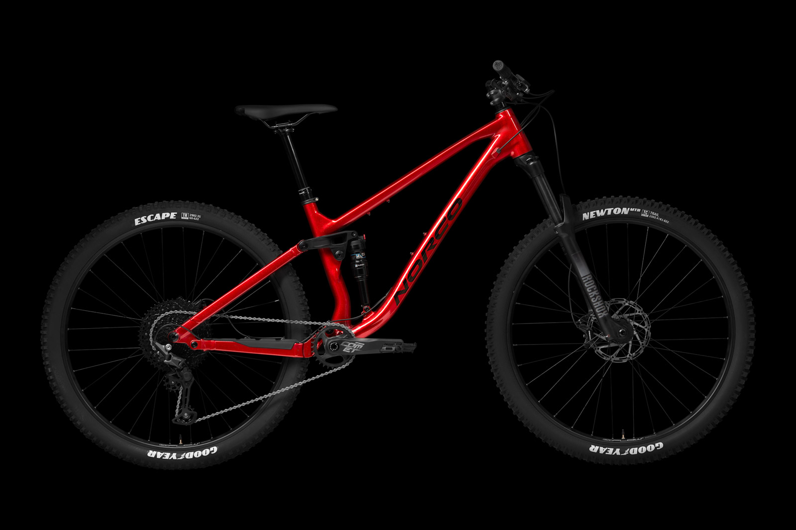 2022 norco fluid fs a4 mode red full suspension mountain bike