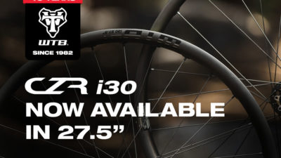 The WTB CZR i30 isn’t just for 29ers Anymore, introducing new 27.5″ size!