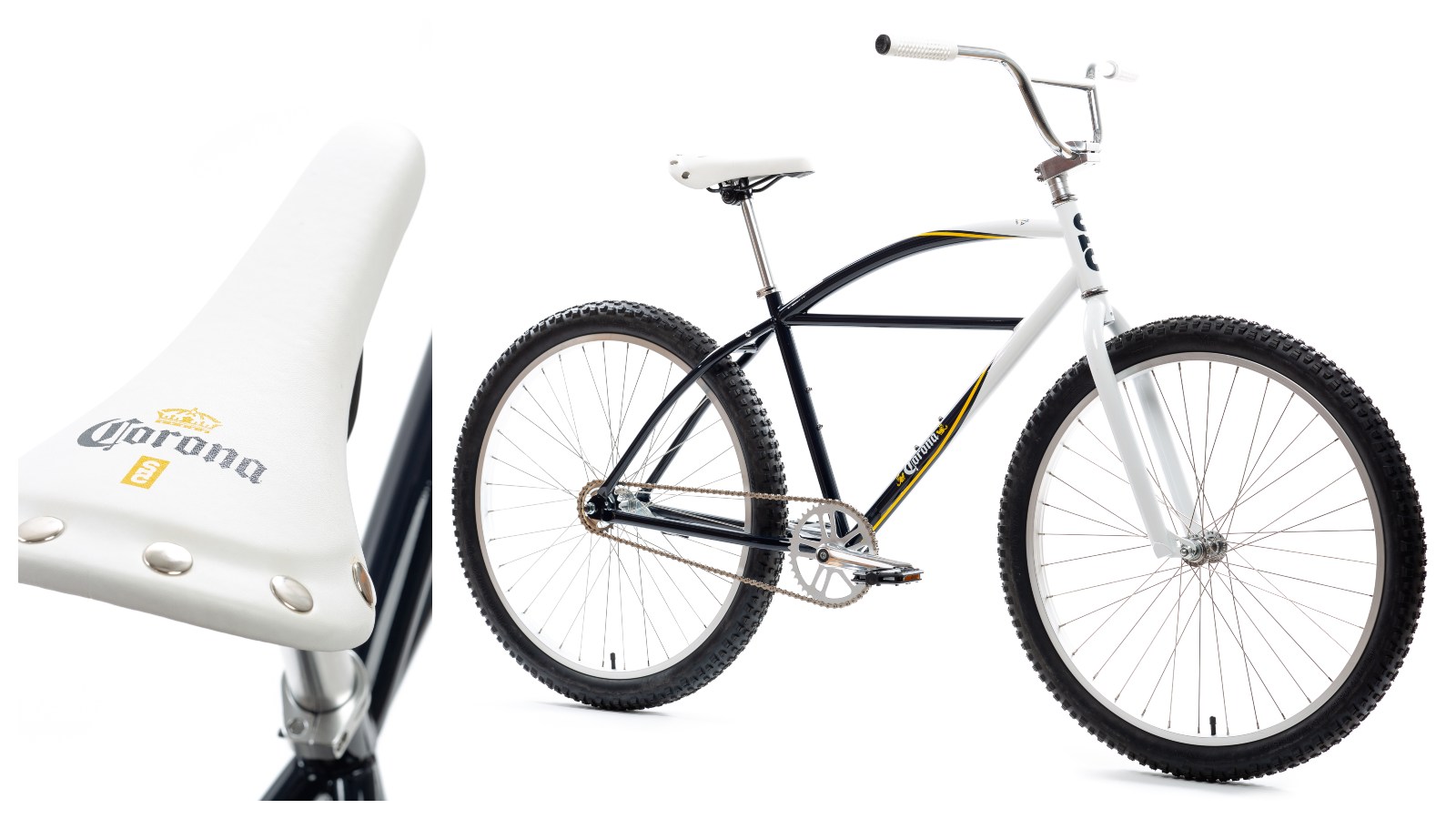 state bicycle co. x Corona capsule collection Klunker bike - white detail