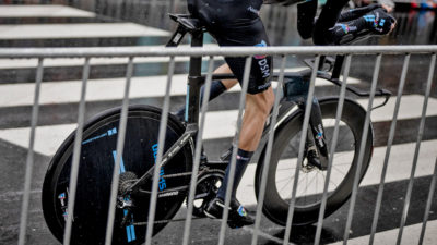 Scope AEA TT Disc & R9.T algorithm designed aero wheels debut at Tour de France time trial, with DSM on prototype Scott Plasma TT