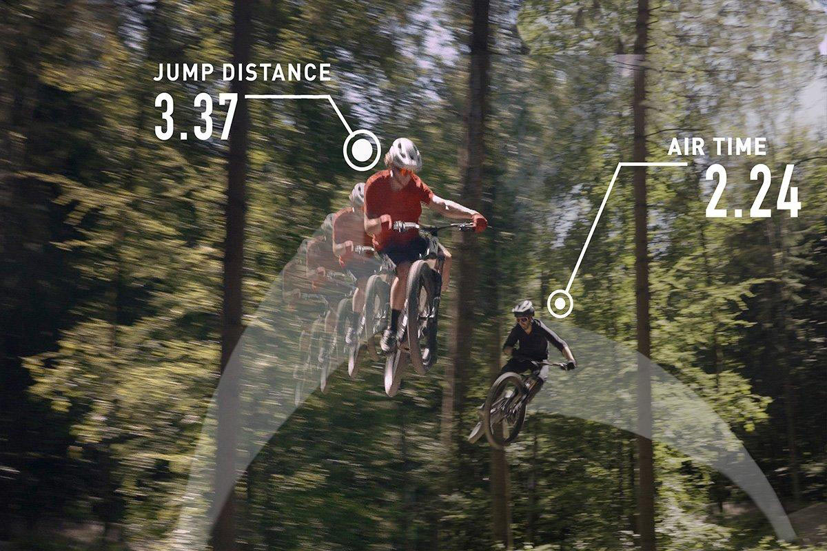 specialized air time jump stats update for turbo e-mountain bikes measures jump distance and time