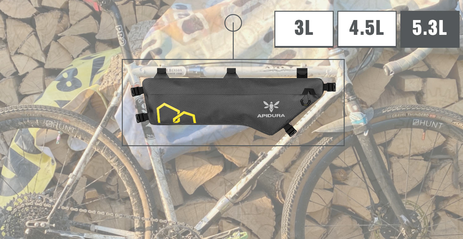 Apidura Frame Pack Interactive Sizing Tool, Expedition bikepacking frame bag