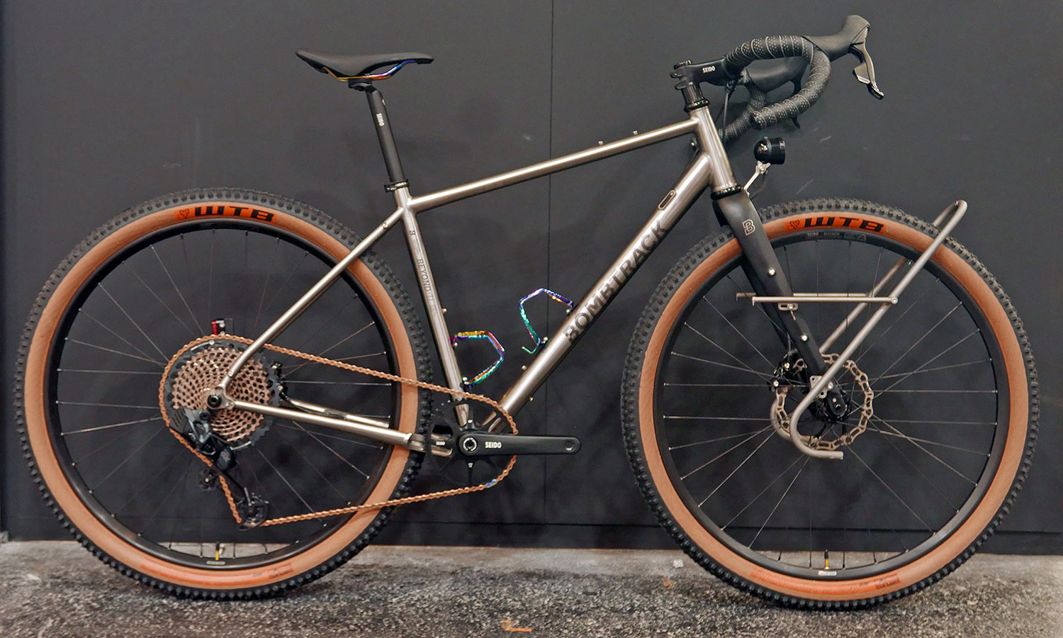Bombtrack Beyond Ti upgraded titanium adventure gravel bikepacking bike frameset, complete