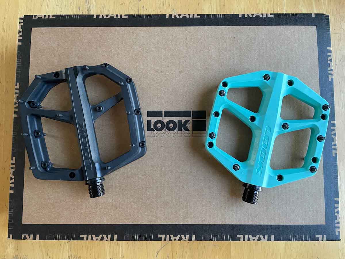LOOK Trail Roc Plus and Fusion pedals, on box