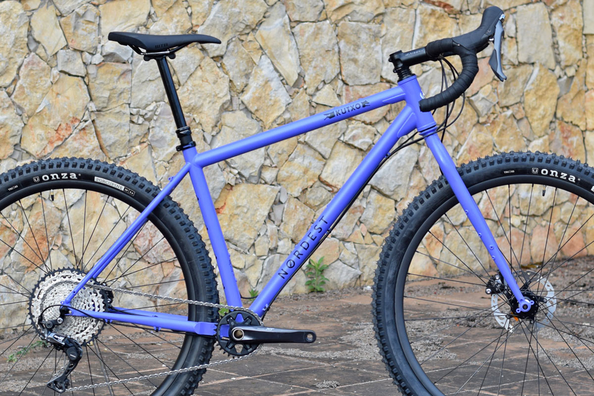 Nordest Kutxo affordable 4130 steel monster gravel dropbar MTB adventure bike, frameset detail