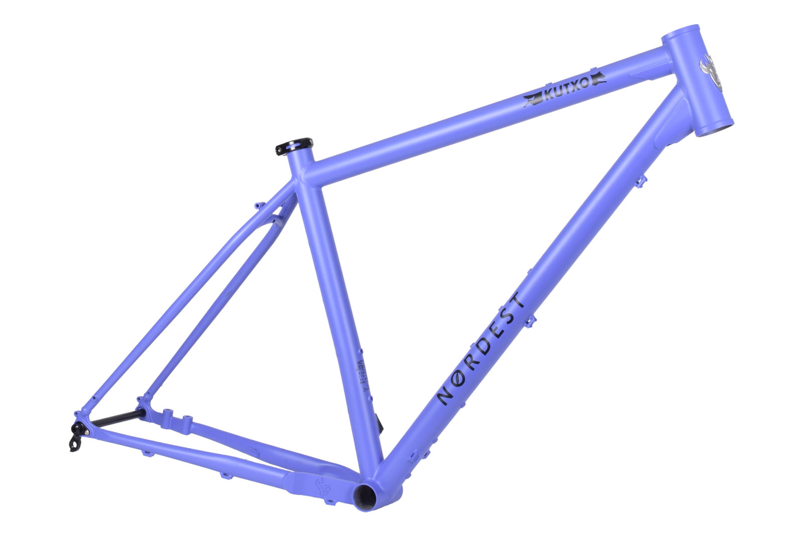 Nordest Kutxo affordable 4130 steel monster gravel dropbar MTB adventure bike, purple frame