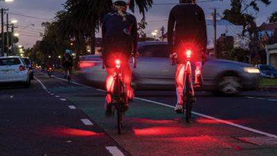 Flock Light ‘biomotion’ taillight rethinks night riding visibility, reminds drivers we’re human!