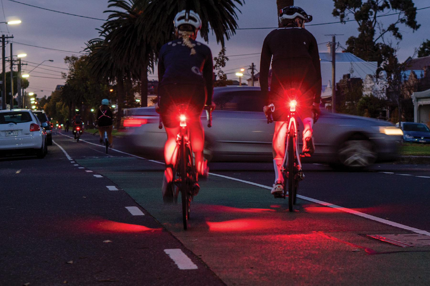 Project Flock Light unique biomotion increased visibility cycling taillight, increased safety
