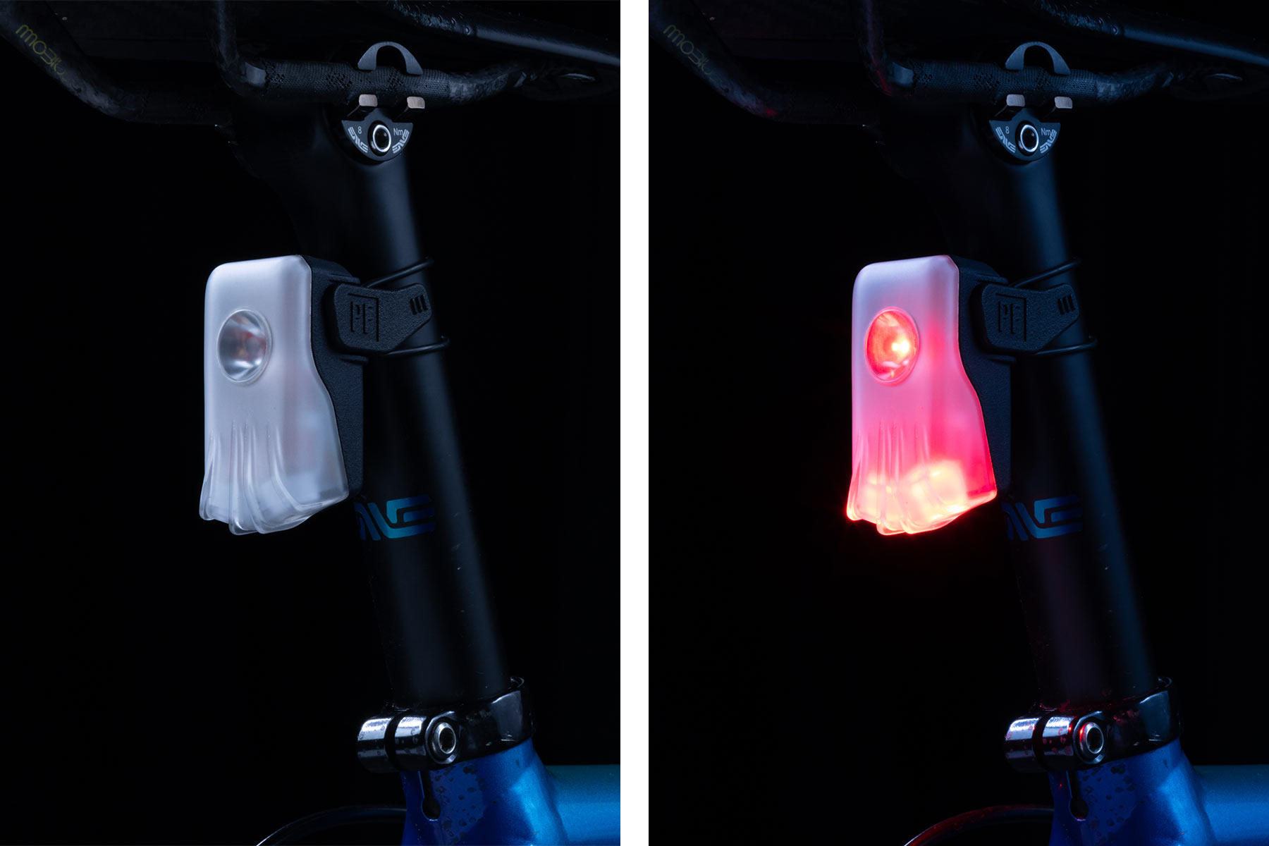 Project Flock Light unique biomotion increased visibility cycling taillight, on/off