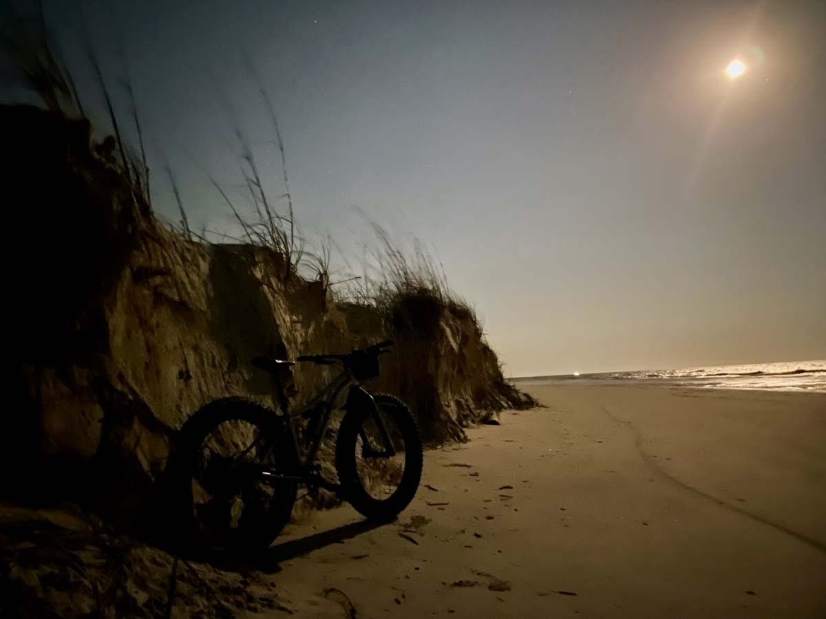 moonlight ride on Why Cycles Big Iron V2 fat bike