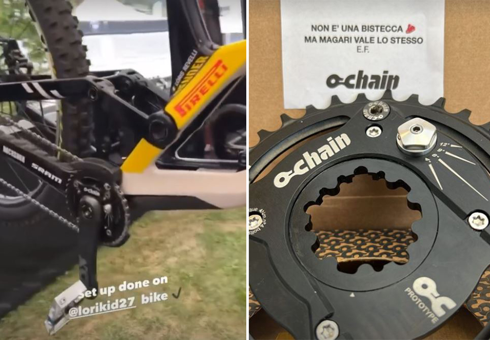 externally adjustable ochain active spider seen at val di sole world cup dh