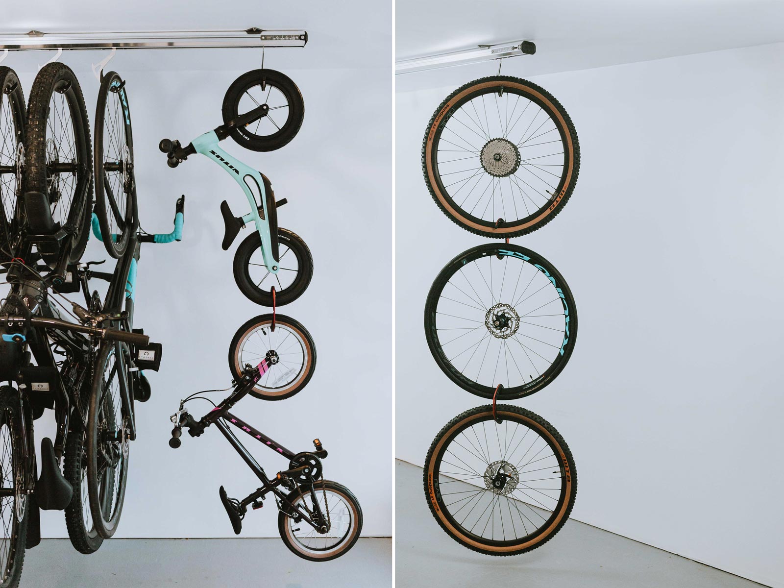 daisy chain bikes wheels storage stashed spacerail