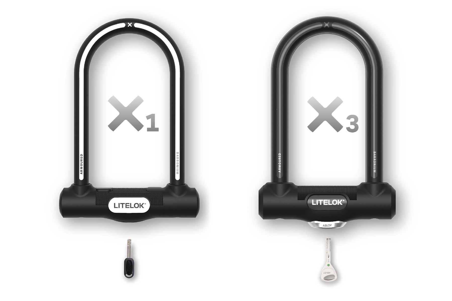 Litelok X lightweight theft-resistant Barronium bike lock, U-lock D-lock, X1 & X3 options