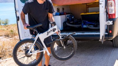 When is a bike a bike? Pedal-less JackRabit micro “e-bike” “unfolds” with minuscule range
