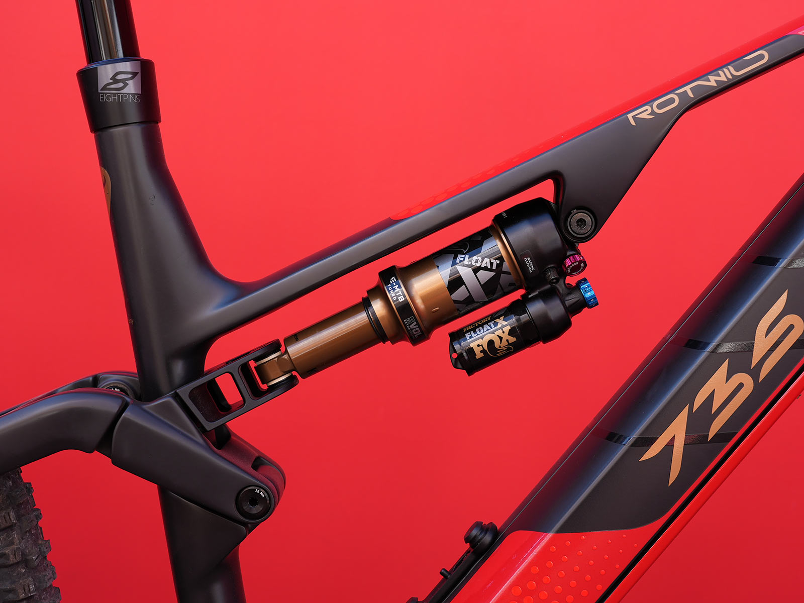 rotwild rx735 lightweight e-mountain bike suspension details