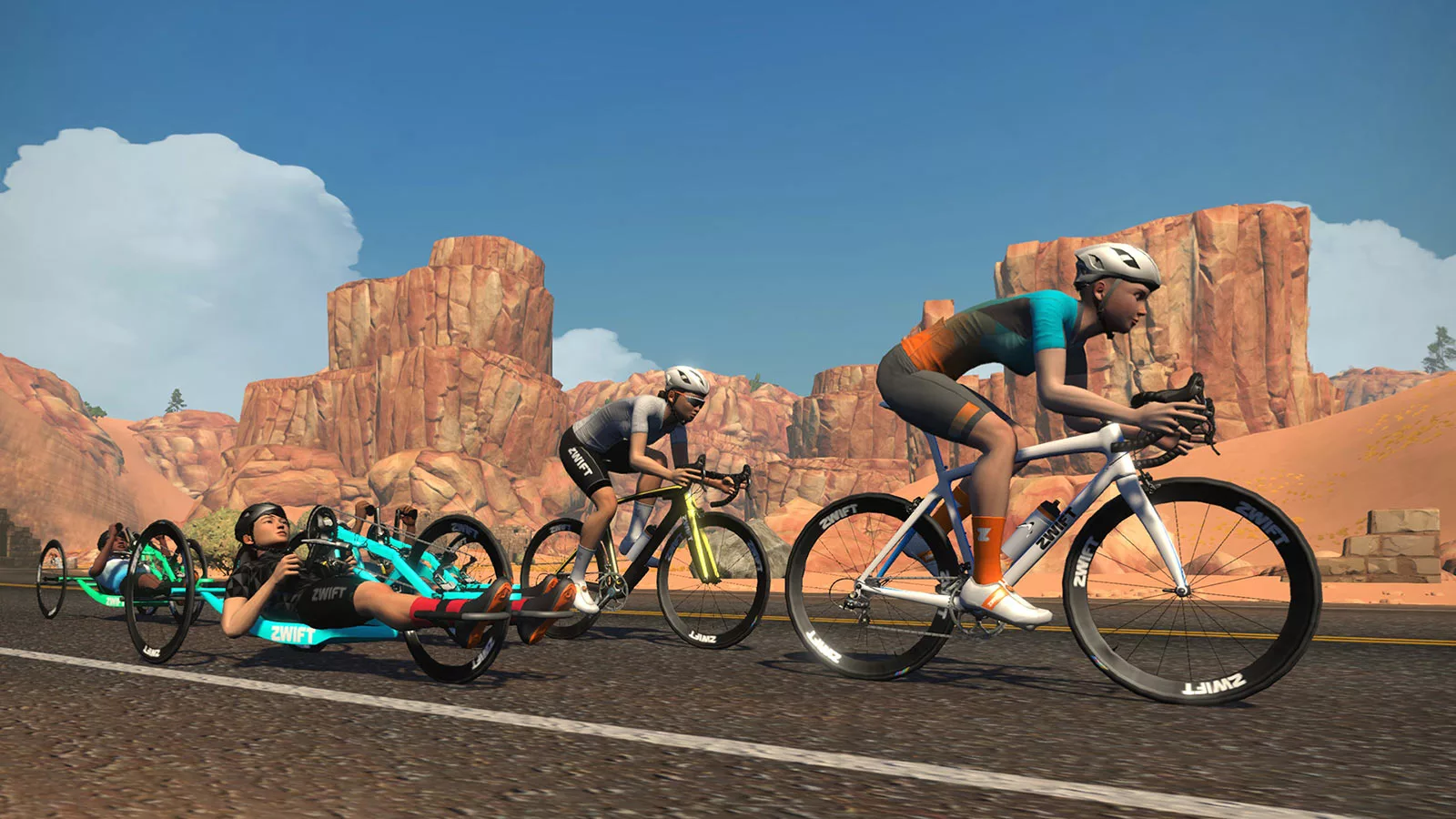 zwift adds handcycles to race alongside regular bikes