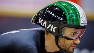 Kask 3d-shaped custom Bambino Pro Evo aero helmet for Ganna’s Hour Record