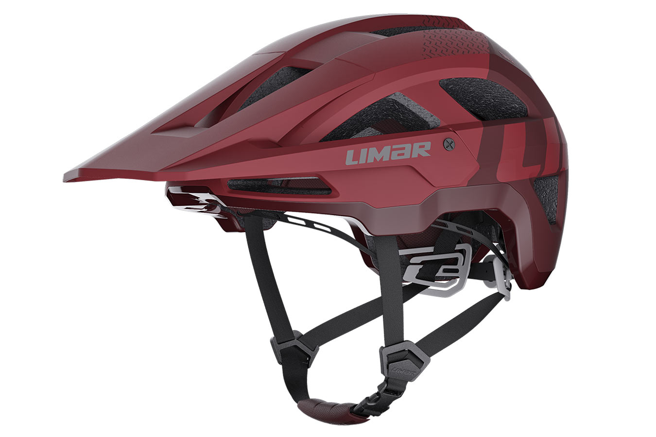 Limar Tonale affordable all-mountain bike helmet, red angled