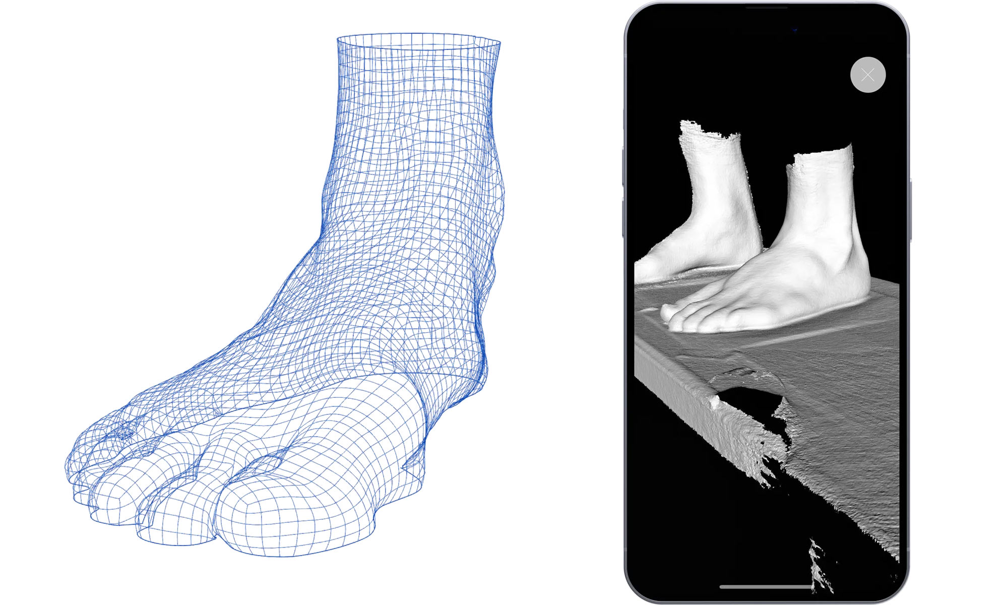 LoreOne 3D-printed custom carbon road shoes, iphone custom fit scan