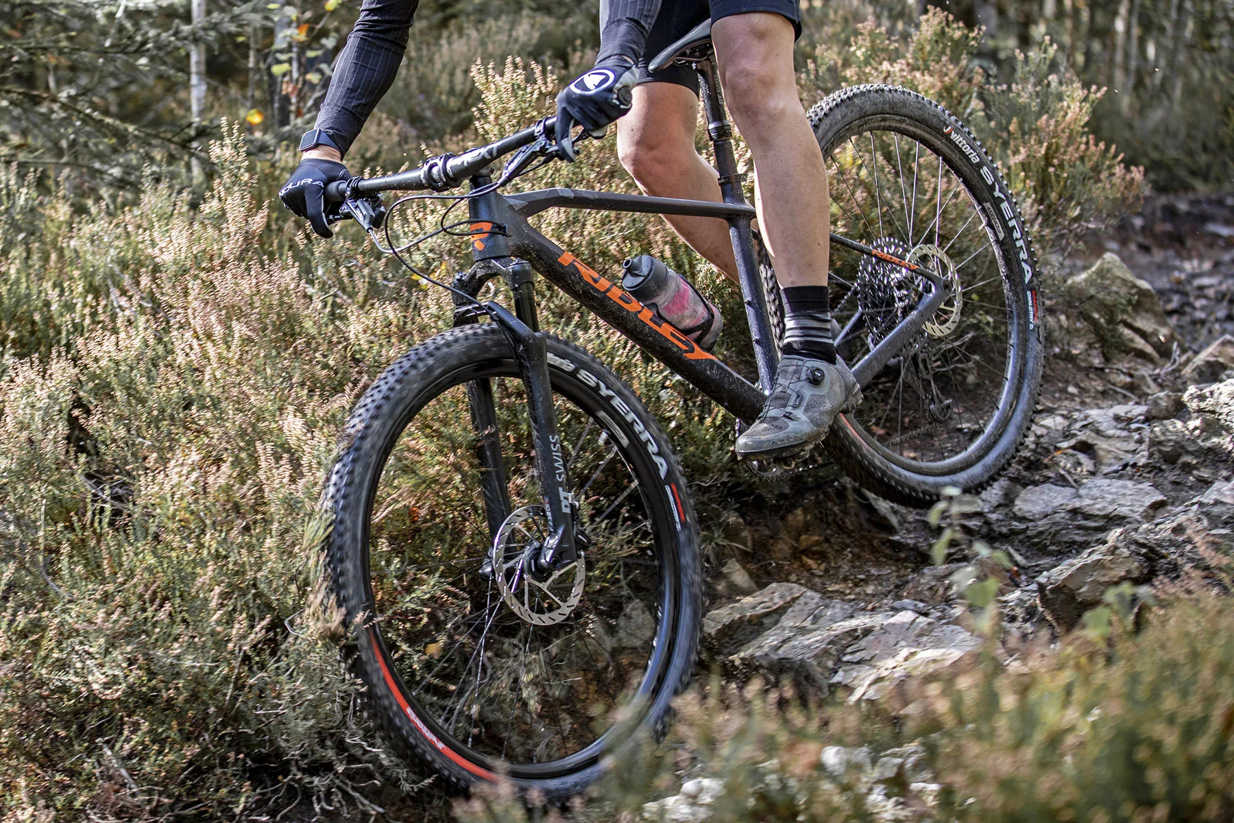 Ridley Probe RS carbon hardtail mountain bike, riding