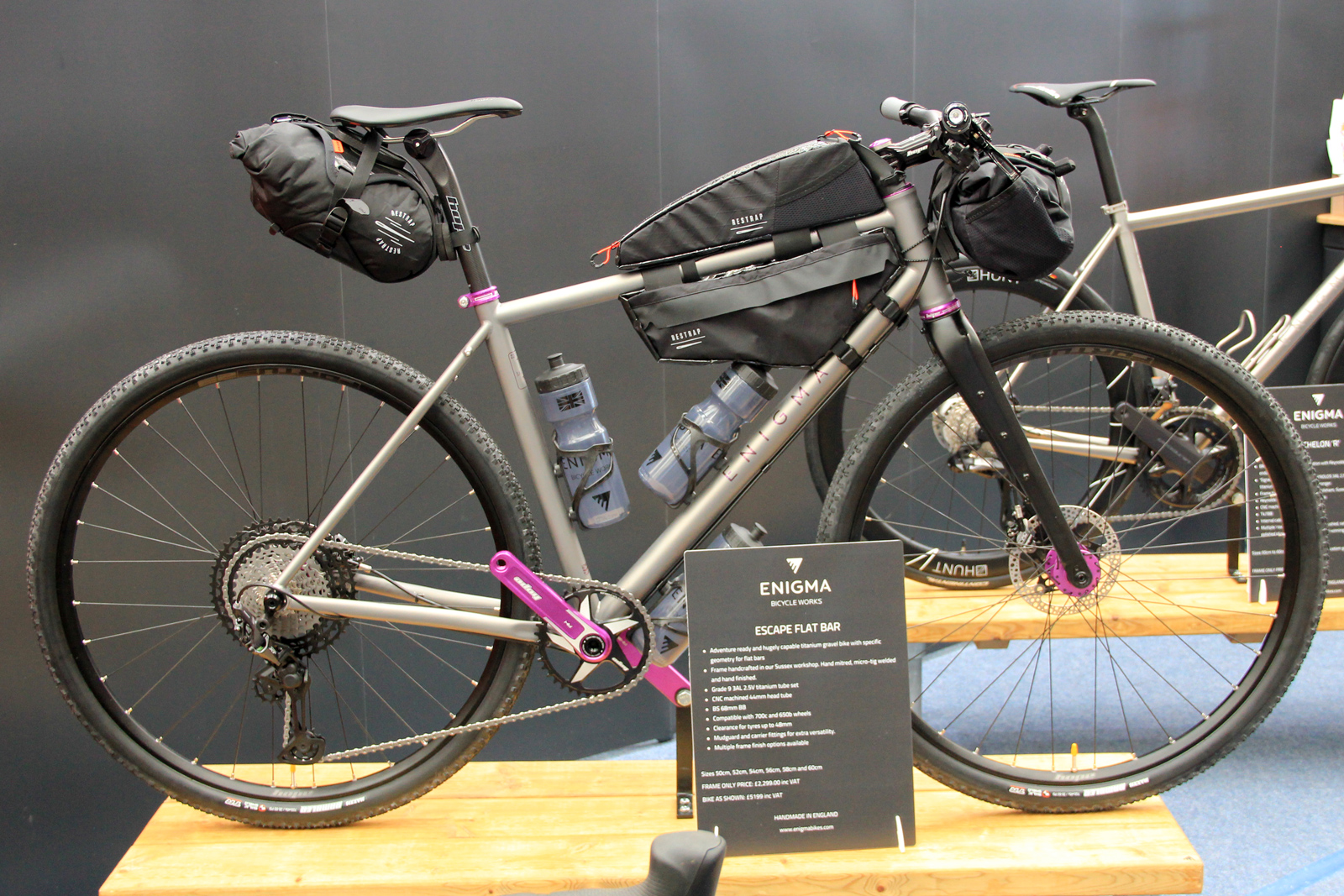 enigma cycles flat bar gravel bike titanium frame bespoked 2022