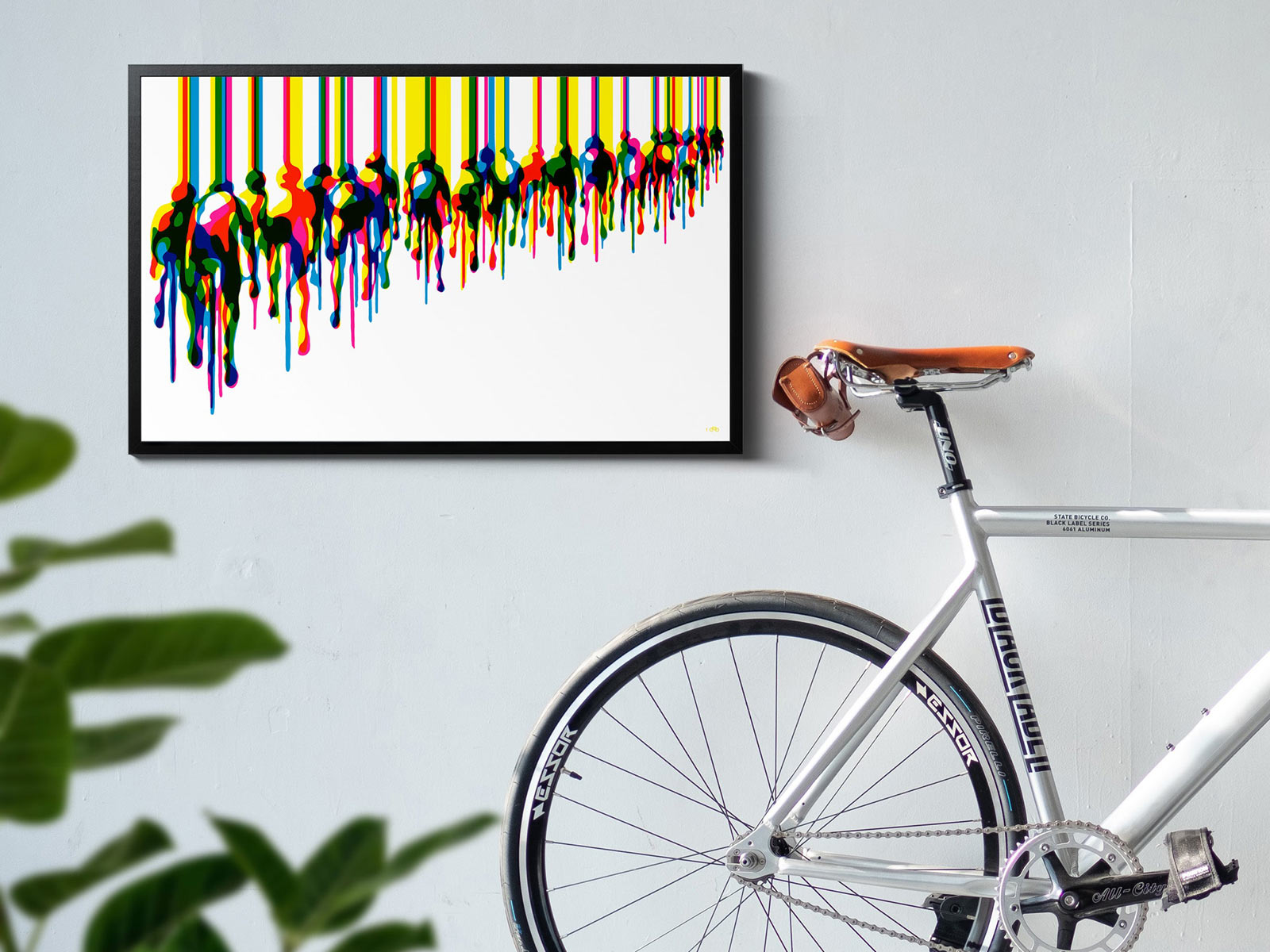 100copies #51 Peleton, cycling art print