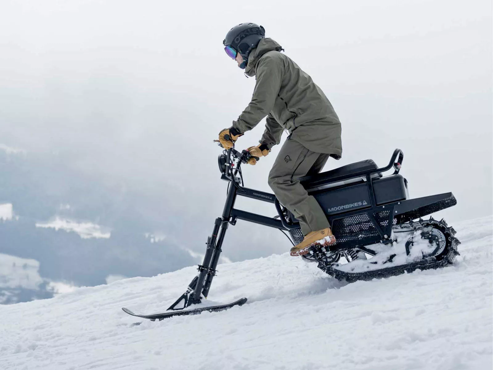 MoonBikes Snowbike lightweight electric snowmobile