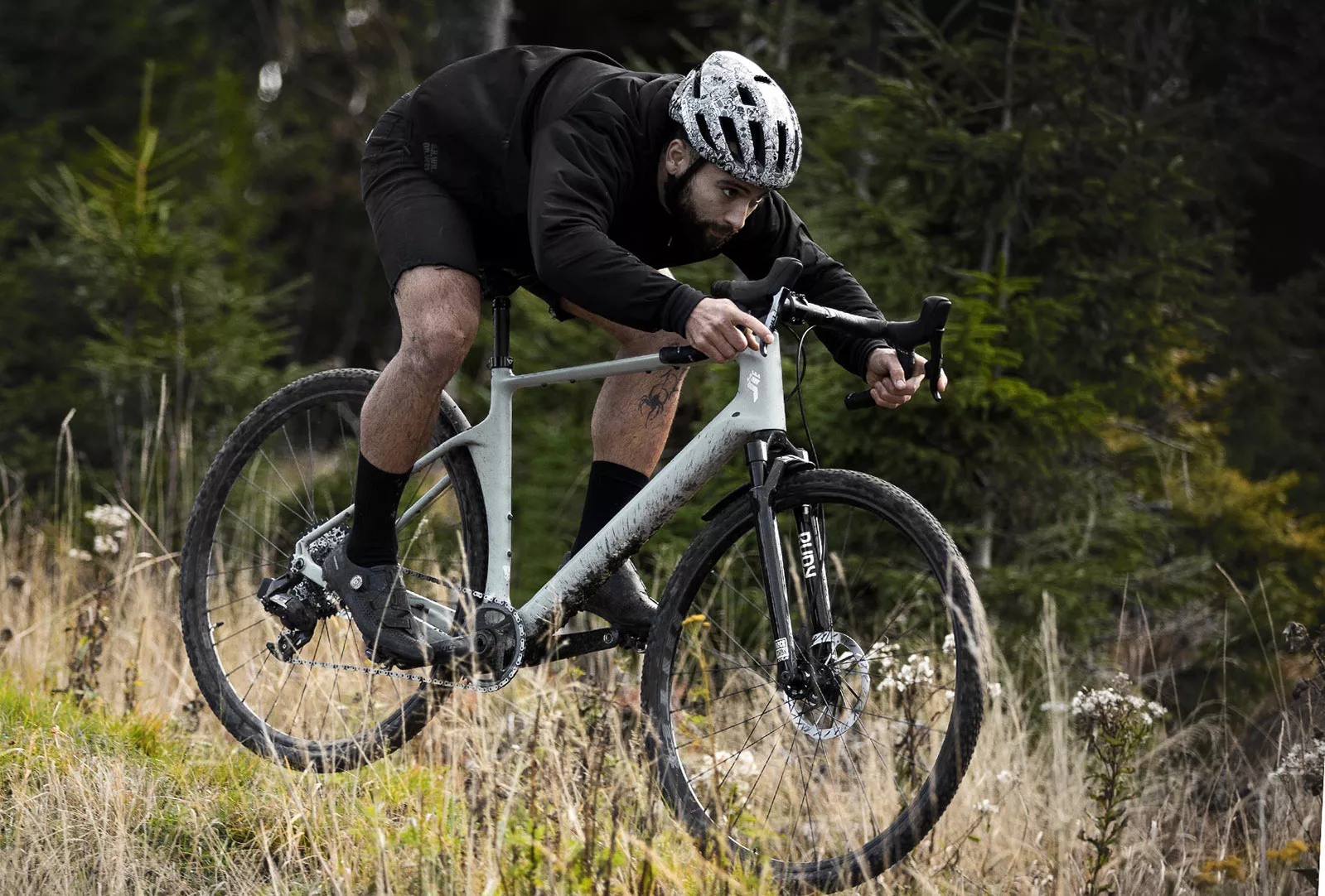 YT Szepter gravel bike being ridden off road