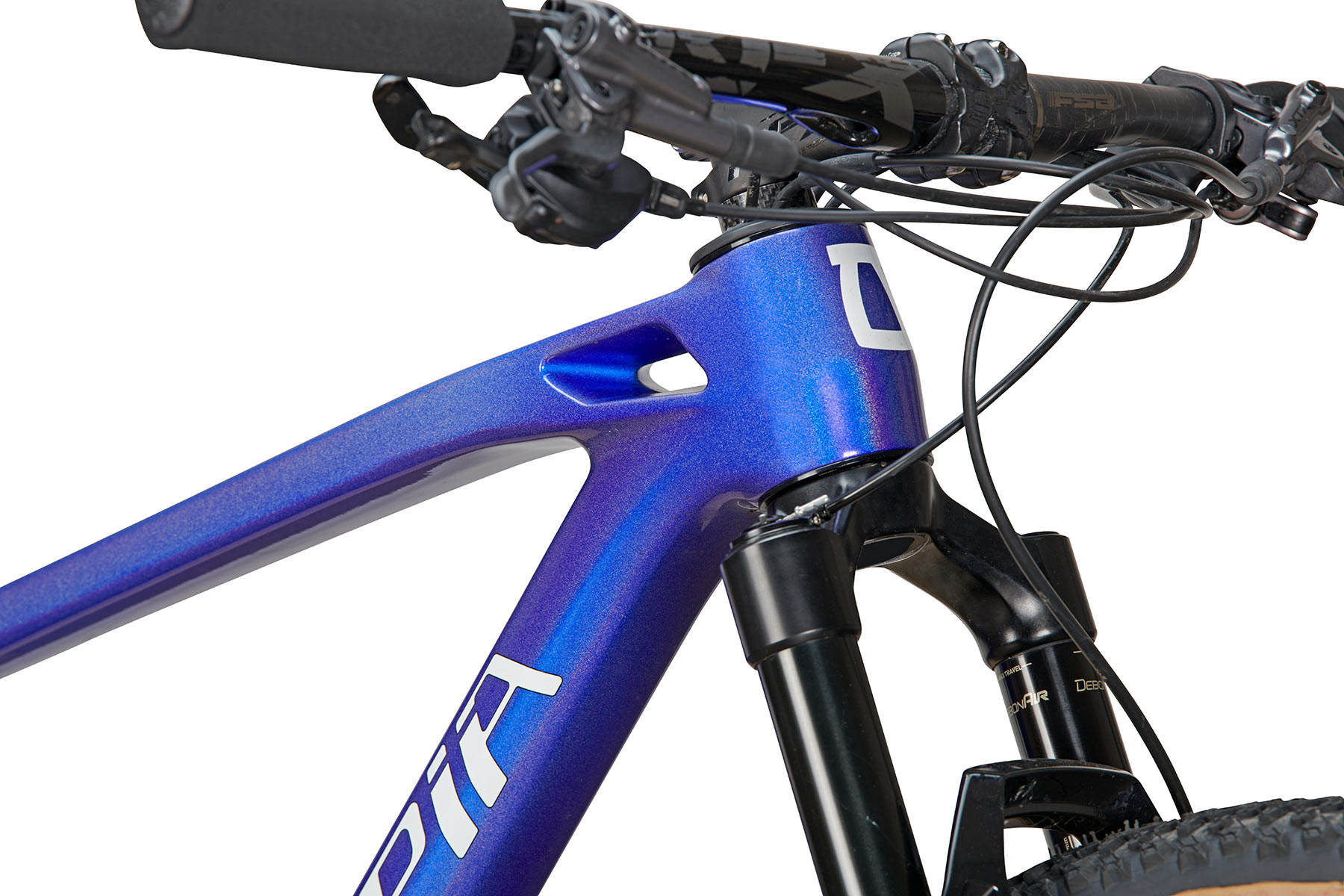 2023 Olympia F1-X semi-integrated hidden shock 100mm XC mountain bike, internal routing headset