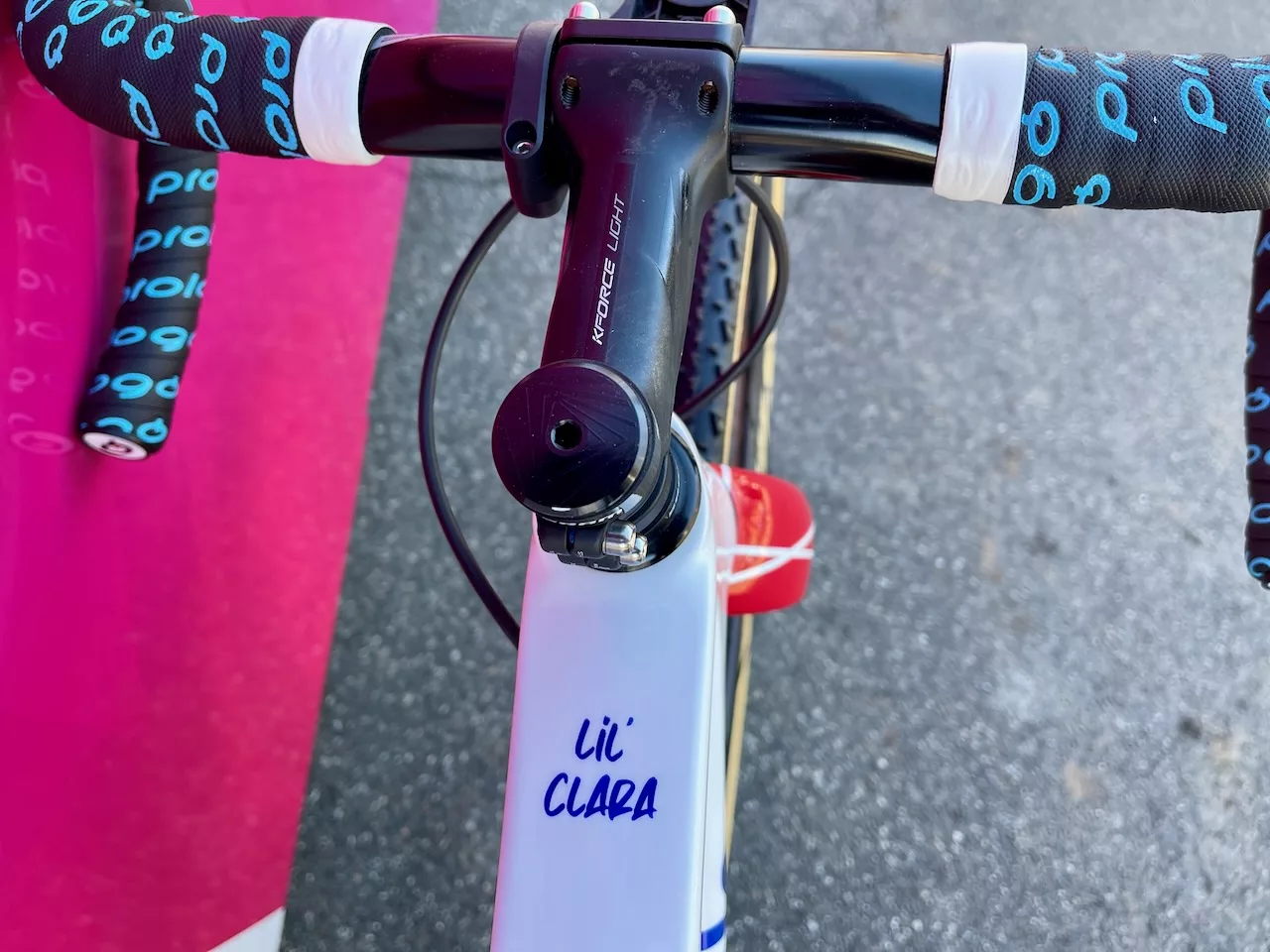 Clara Honsinger Pro Bike Check detail