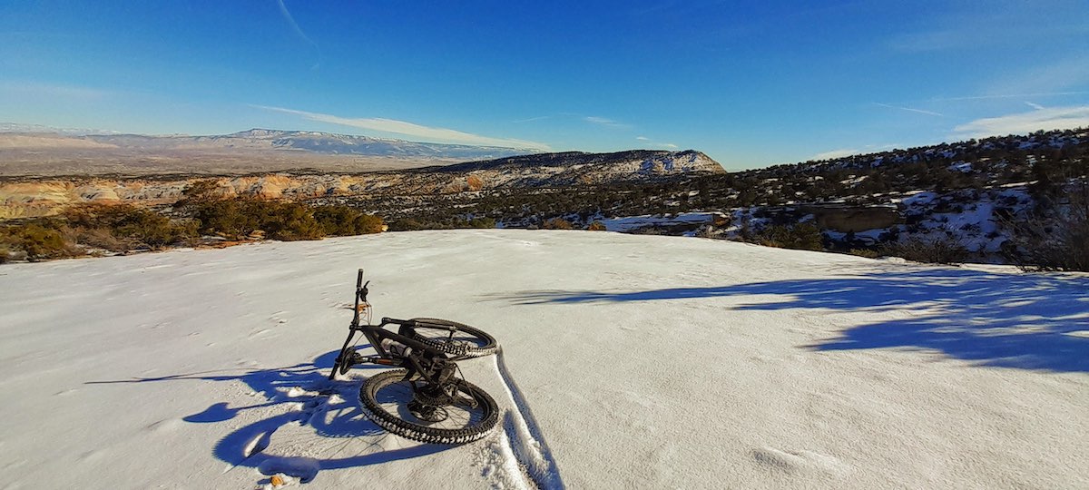 bikerumor pic of the day a bicycle lays on its side in the snow