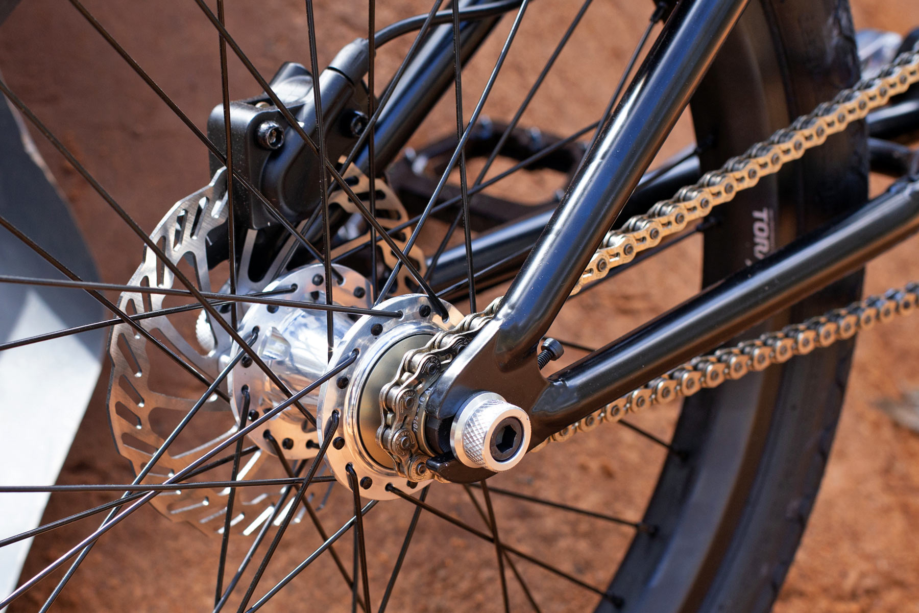 WTP Chaos Machine disc brake BMX bike, Tyson Jones-Peni pro bike check, Radio Raceline hydraulic disc brake