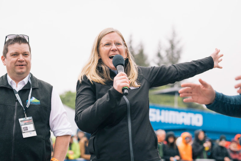 trudy lindlbade ceo uci cycling world championships speaking fort william world cup dh 2022