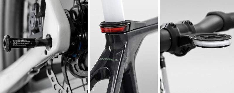 2023 Orbea Gain x Mahle X20 upgraded carbon road gravel ebikes, frame details